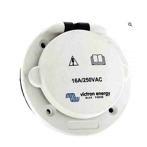 Victron Energy Power Inlet Edelstahl mit Abdeckung 32A/250Vac (2p/3w), 392158
