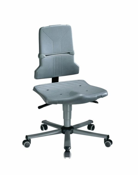 bimos Sintec Arbeitsdrehstuhl, Sitz- und Rückenlehne aus Kunststoff, mit Rollen, 9803-1000