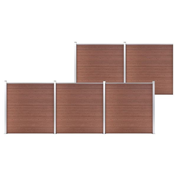 vidaXL Gartenzaun WPC 872x186 cm Braun, 3053210