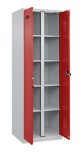 C+P Wäsche-Spind Evolo PLUS, 2 Abteile, 1850x600x500mm, 7035/3020, Verschluss Drehriegel, 049002-20B S10005