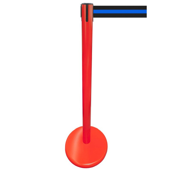 Stein HGS Personenleitsystem -P-LINE Future-, Metall/ rot, schwarz/blau/schwarz waagerecht (gestreift), mit magnetischem Gurtendstück, 12794-0704