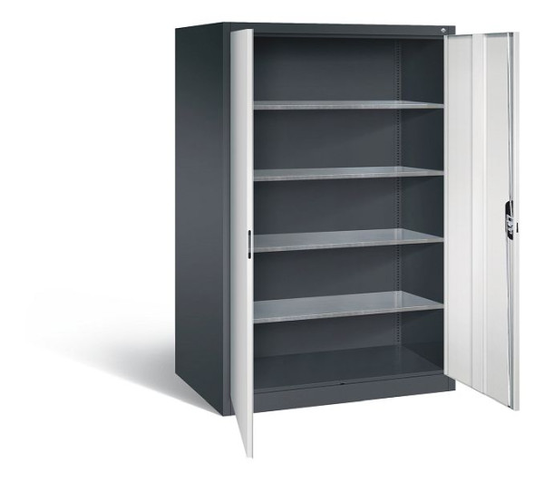 C+P Werkzeugschrank Acurado, H1950xB1200xT800mm, Farbe: Schwarzgrau / Lichtgrau, Muldengriff, 8934-00 S10217