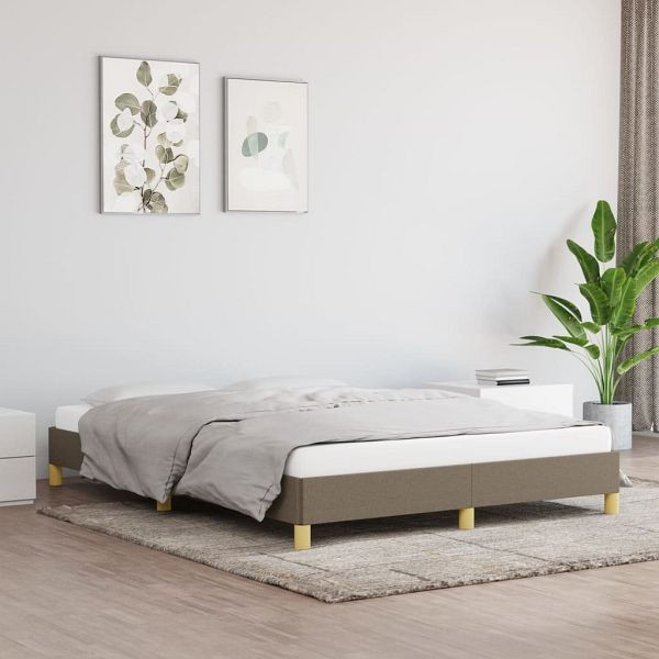 vidaXL Bettgestell Taupe 140x200 cm Stoff, 346822, 8720287168713