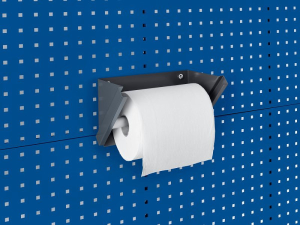 bott perfo Papierrollenhalter Breite 260 mm selbstsichernd D max. 280 mm BxTxH: 315 x 185 x 180 mm, RAL 7016, 63003058.19V