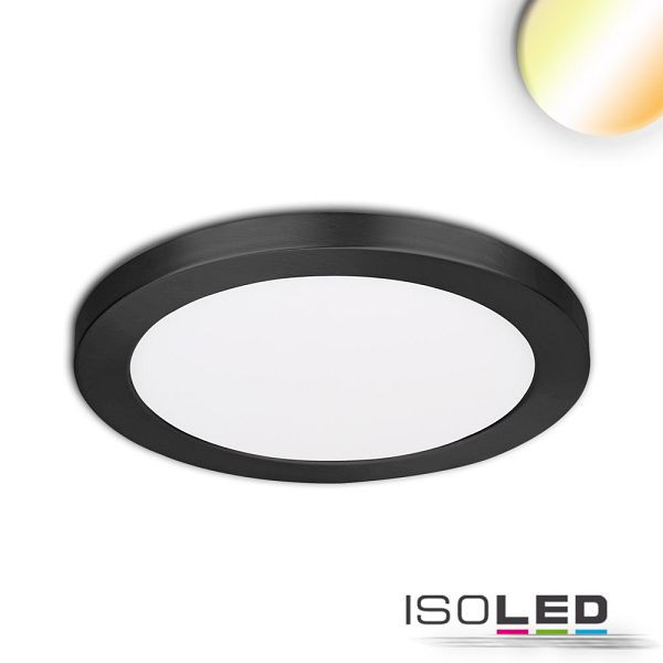 ISOLED LED Aufbau/Einbauleuchte Slim Flex, 12W, schwarz, ColorSwitch 3000/3500/4000K, 114025