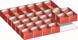 LISTA Set Einsatzkästen 27x27E (BxTxFH) 459x459x75mm, 24 Einsatzkästen 75x75mm, 6 Einsatzkästen 150x75mm, 80.660.000