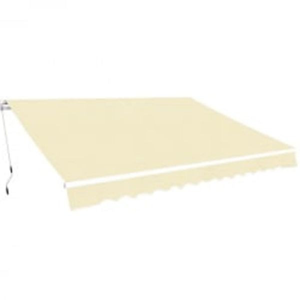 vidaXL Gelenkarmmarkise 600 cm Cremeweiß, Material: Polyester: 100%, 276353
