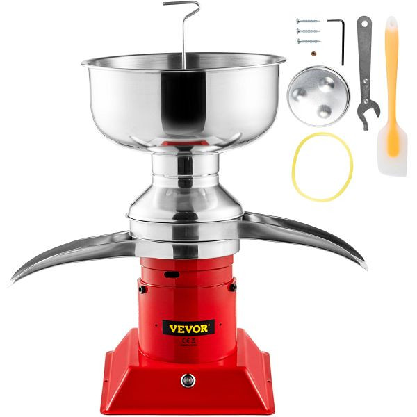 VEVOR Elektrischer Milchcremeabscheider Milchabscheider 100 L/St. Milchcreme-Fliehkraftabscheider, N10500RPM220V2J4EV2