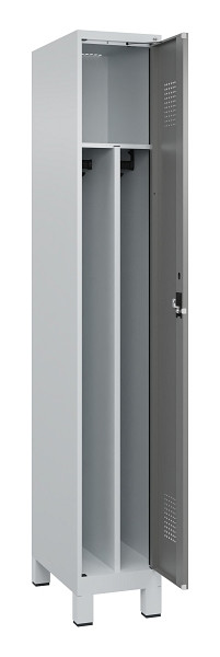 C+P Spind Evolo PLUS, mit Füßen, 1 Abteil, 1950x300x500mm, 7035/0004, Verschluss Zylinderschloss, 049010-10F S10041