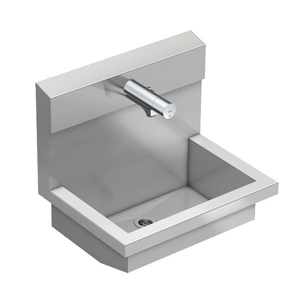 KWC Waschplatzeinheit, PLANOX, Edelstahl, 600x530x440 mm, 1x Waschplätzen, Waschplatzbatterie elektronisch gesteuert, 3600004041