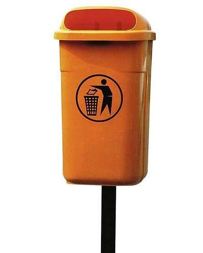 SULO Stahlpfosten für Abfallkorb aus Polyethylen (PE), zum Einbetonieren, inkl. Montagematerial, 116029