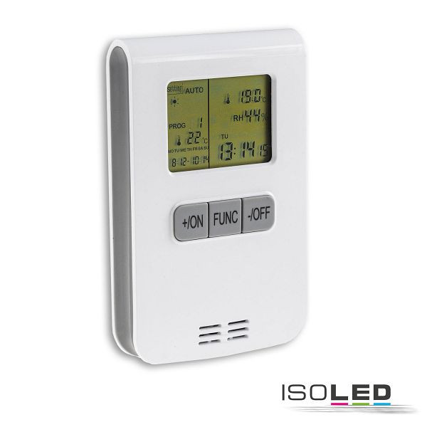 ISOLED IR-PANEL CONTROL Funk-Thermoschalter, programmierbar, batteriebetrieben (2xAAA nicht enthalten), 115918