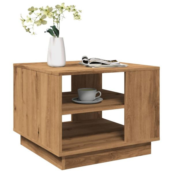 vidaXL Couchtisch Artisan-Eiche 55x55x42 cm Holzwerkstoff, 856803