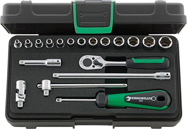 STAHLWILLE Steckschlüssel-Garnitur Nr.40/13/6 6,3 mm (1/4") 19-teilig, 96011124