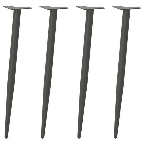 vidaXL Couchtischbeine Konische Form 4 Stück Anthrazit 72-73 cm Stahl, 4012518