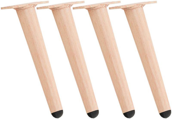 CLP 4er Set Möbelfüße 21 cm, hellbraun, 323135, 4255716302344