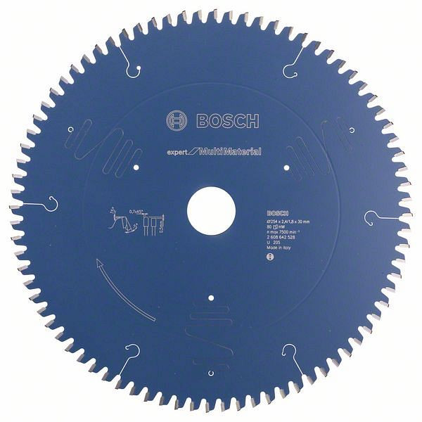 Bosch Kreissägeblatt Expert for Multi Material, 254 x 30 x 2,4 mm, 80, 2608642528