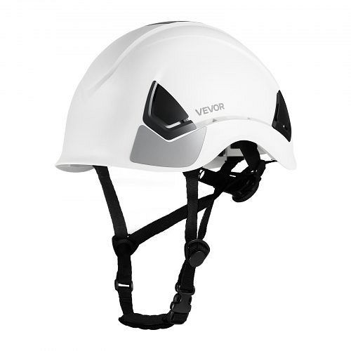 VEVOR Schutzhelm, ANSI/ISEA Z89.1, ABS, 6-Punkt-Ratsche, Belüftet, Industriehelm, Bauhelm, Arbeitshelm, Weiß, AQMANSITYPE127YWH001V0