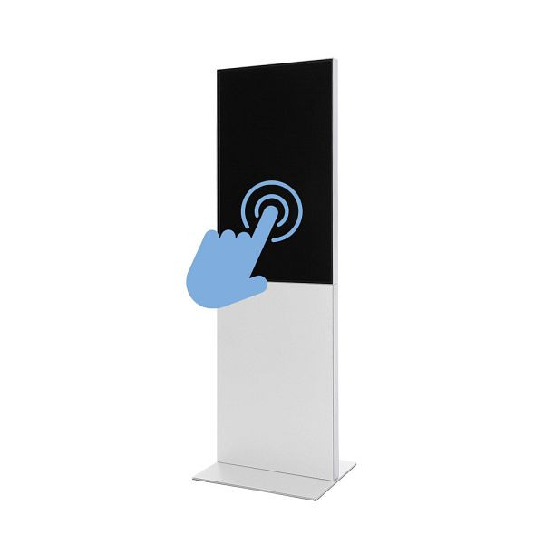 Showdown Displays Smart Line Digitale Infostele mit 43" Samsung-Bildschirm und Touchscreen Weiß, DITTOTEM43C9003ESFT