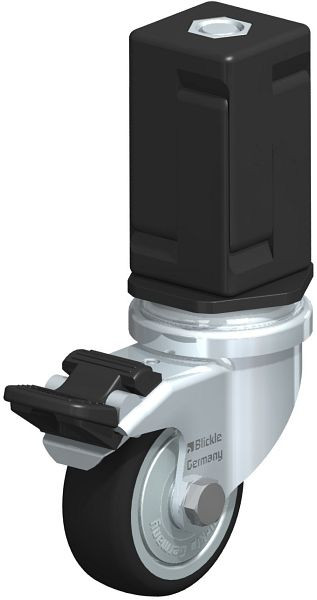 Blickle LRA-PATH 50K-FI-FK-EV07 Apparate-Lenkrolle mit Expander & Feststeller, Thermoplastisches Polyurethan, Grau, 848563