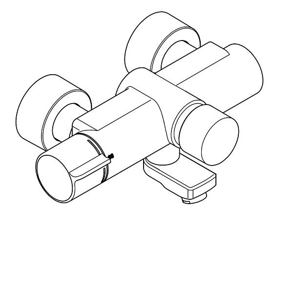 KWC Selbstschluss-Thermostatbatterie, F5, Wandbatterie, Ausladung 135 mm, 3600008675