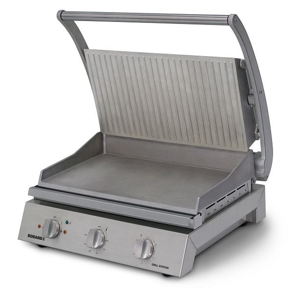 Roband Grill-Station GSA815R-F mit Aluminiumdruckgussplatten mit eingegossenen Heizelementen sowie optionalen Teflonbögen, GSA815R-F