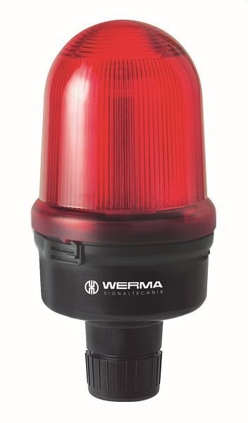 WERMA LED-Rundumleuchte Rohrmontage 24VDC RD- rot, 829.117.55