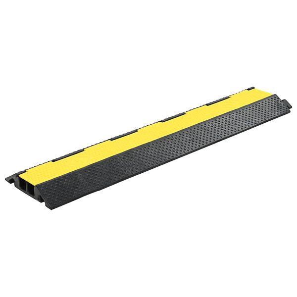 vidaXL Kabelbrücke 2 Kanäle Gummi 101,5 cm, 142834