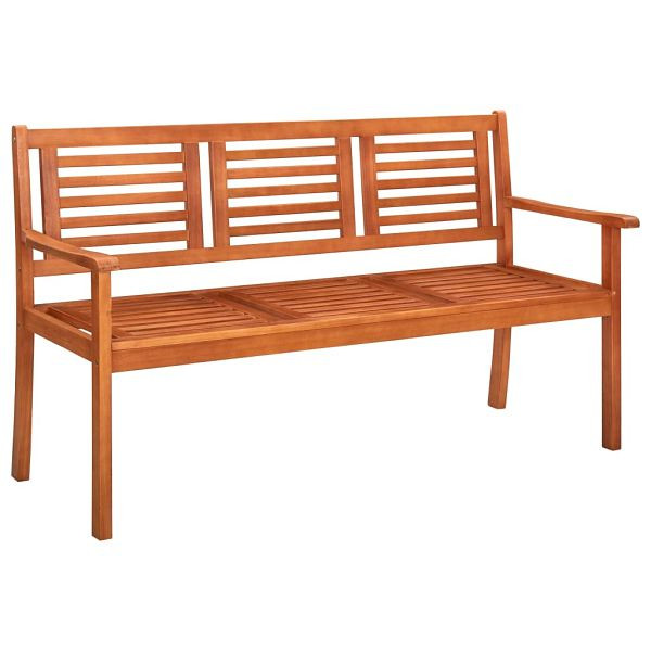 vidaXL Gartenbank 3-Sitzer 150 cm Massivholz Eukalyptus, 44399