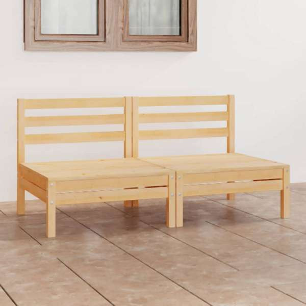 vidaXL 2-Sitzer-Gartensofa Kiefer Massivholz, Massivholz, 3082372