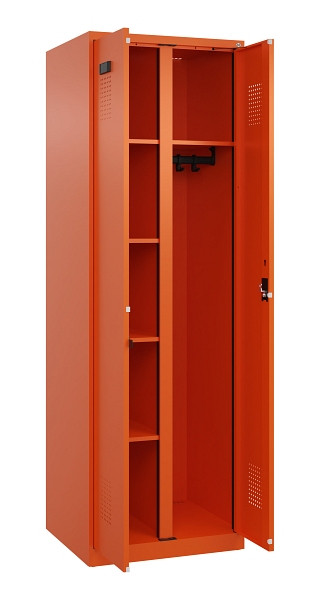 C+P Wäsche-/Garderobenspind Evolo PLUS, 2 Abteile, 1850x600x500mm, 2004/2004, Zylinderschloss, 049600-20 S10050