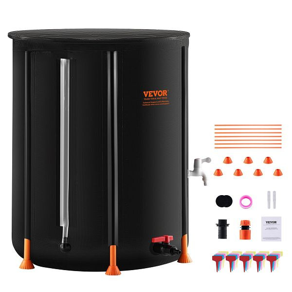 VEVOR Regenwassertonne Regentonne Wassertank Regenwasserfass Tank faltbar 380L, ZDYSTHSPVCB1R1QB7V0