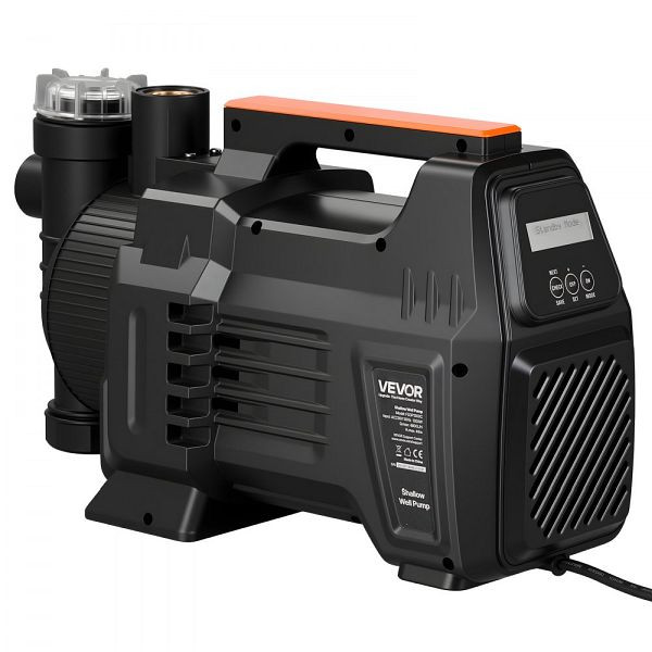 VEVOR Gartenpumpe 1300W, 4800 L/h, PP-Jetpumpe, 48 m Förderhöhe, Intelligente Steuerung für Garten & Rasensprenger, SLKQJB1300W0Q1DFT001V2