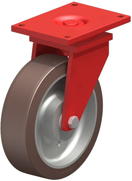 Blickle LS-GB 504K Stahlgeschweißte Schwerlast-Lenkrolle, schwere Drehkranz-Ausführung, Blickle Besthane®, Braun, 755039