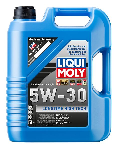 LIQUI MOLY Leichtlaufmotoröl, Longtime High Tech 5W-30, VE: 4 Stück à 5 Liter, 1137