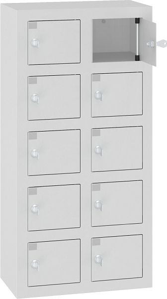 Eurobox Wertfachschrank / Schließfach, 2 Abteil, 10 Fächer, 0500-021205
