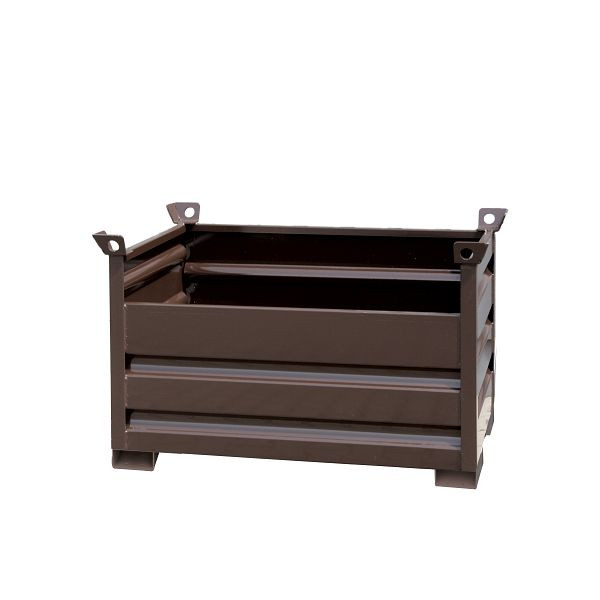Eichinger Industrie Vollwand-Stapelpalette mit U-Füße, 2000 kg, LxBxH 1000x800x750 mm, schokoladenbraun, 13220100000000