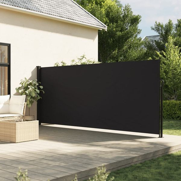 vidaXL Seitenmarkise Ausziehbar Schwarz 180x300 cm, 4004339