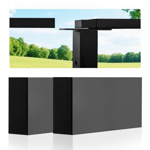 VEVOR 2er-Pack Verlängerungs-Handlaufverbinder, POM, für rechteckige Handlauf-Kabelgeländer, Mattschwarz, HT-04, LGLJQPOM2PCSTIKYZ001V0