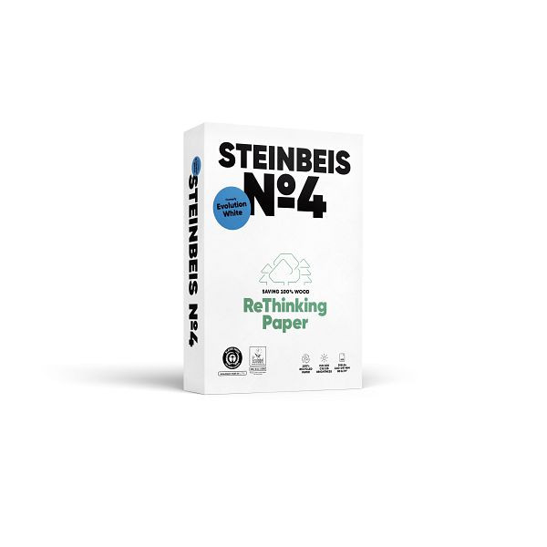 Steinbeis No. 4 - Evolution White - Recyclingpapier, A4, 80g, weiß, 500 Blatt, K1706666080A
