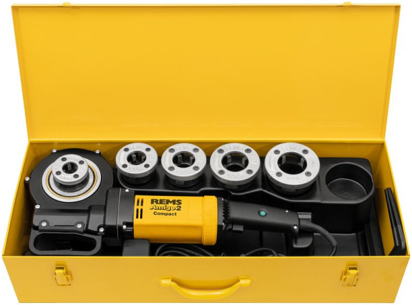 REMS Amigo Elektrische Gewindeschneidkluppe mit Schnellwechsel-Schneidköpfen, 2 Compact Set M 20+25+32+40+50, 540025 R220
