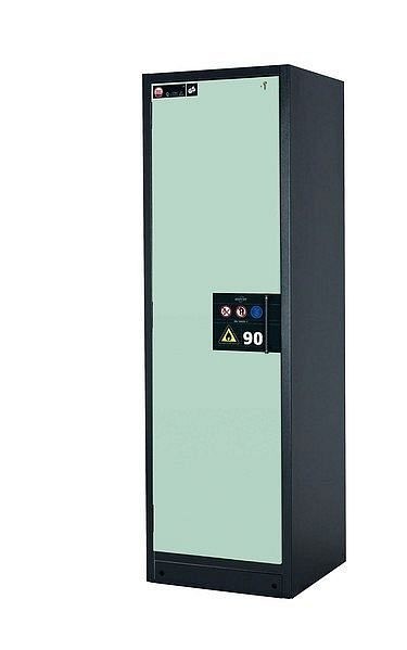 asecos Sicherheitsschrank Q-CLASSIC-90, Q90.195.060 in lichtgrau RAL 7035 mit 5x Auszugswanne Standard (Edelstahl), 30072-041-30094