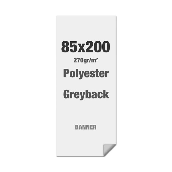 Showdown Displays Polyester-Greyback 270 g/m² 85 x 200 cm PVC-Frei, LPG85x200M270