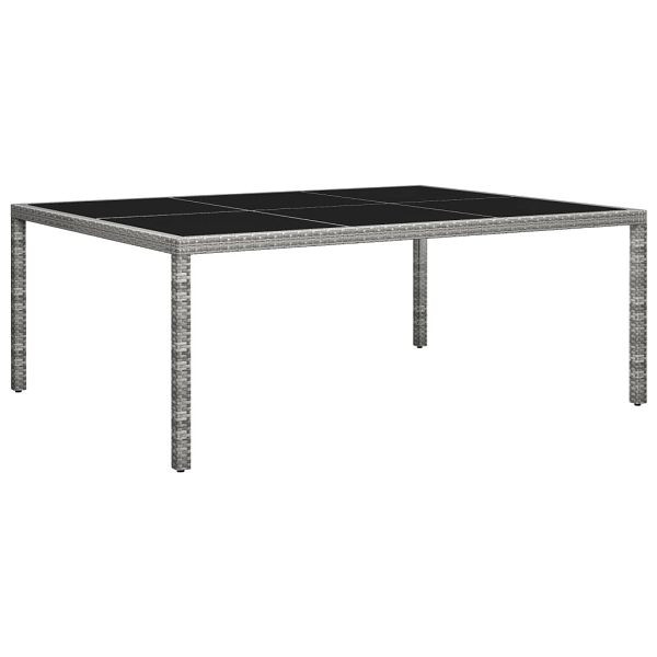 vidaXL Garten-Esstisch Grau 200x150x74 cm Poly Rattan, 46130
