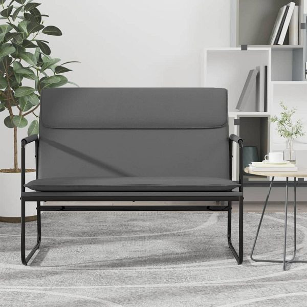 vidaXL Sitzbank Grau 100x64x80 cm Kunstleder, 351369, 8720845675752