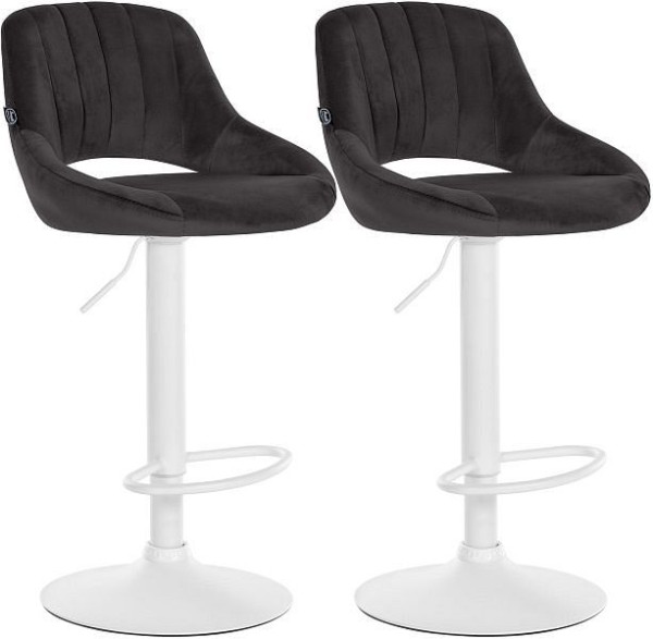CLP Barhocker Milet Samt W, schwarz, VE: 2 Stück, 324470
