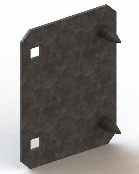 Meta CLIP Anschlussblech einfach, verzinkt, mit eingepressten, 2007505