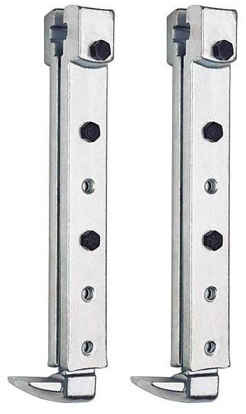 KUKKO 2 Abzughaken mit verstellbarer Länge (Paar), Hakenlänge: 300-500 mm, 4-SP-P