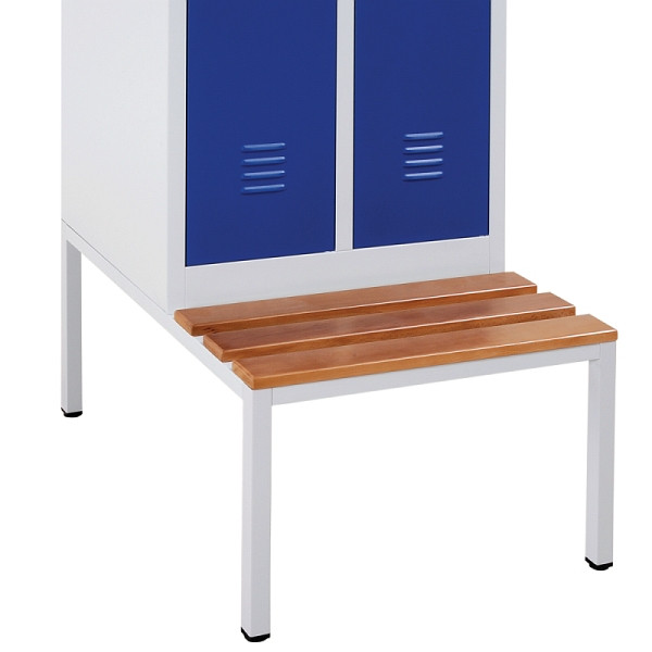Lüllmann Sitzbankuntergestell, Sitzauflagen buche, 400 x 1185 x 800 mm, lichtgrau, 524160