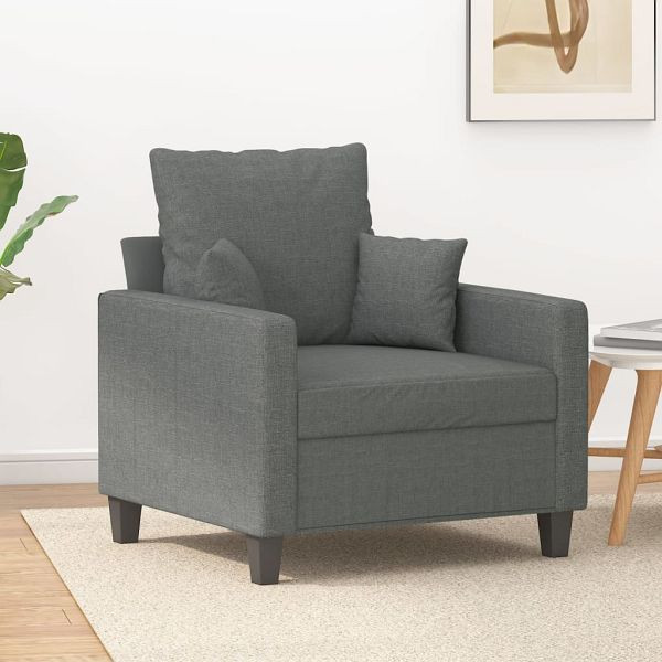 vidaXL Sessel Dunkelgrau 60 cm Stoff, Blickfang, Top-Qualität, 359252